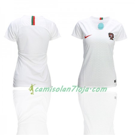 Camisola Portugal Mulher 2º Equipamento Mundial 2018 Manga Curta
